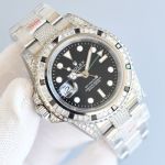 Fake Black ROLEX GMT-Master II 40mm 904L Steel Etc2836 Movement Sapphire Glass Watch